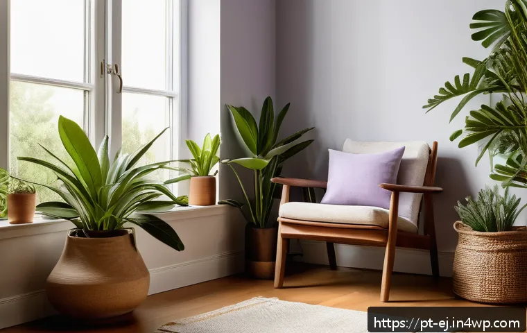 마인드풀니스와 혼자 있는 시간을 보내는 방법 - A serene indoor corner designed for solitude and relaxation, featuring a comfortable armchair draped...